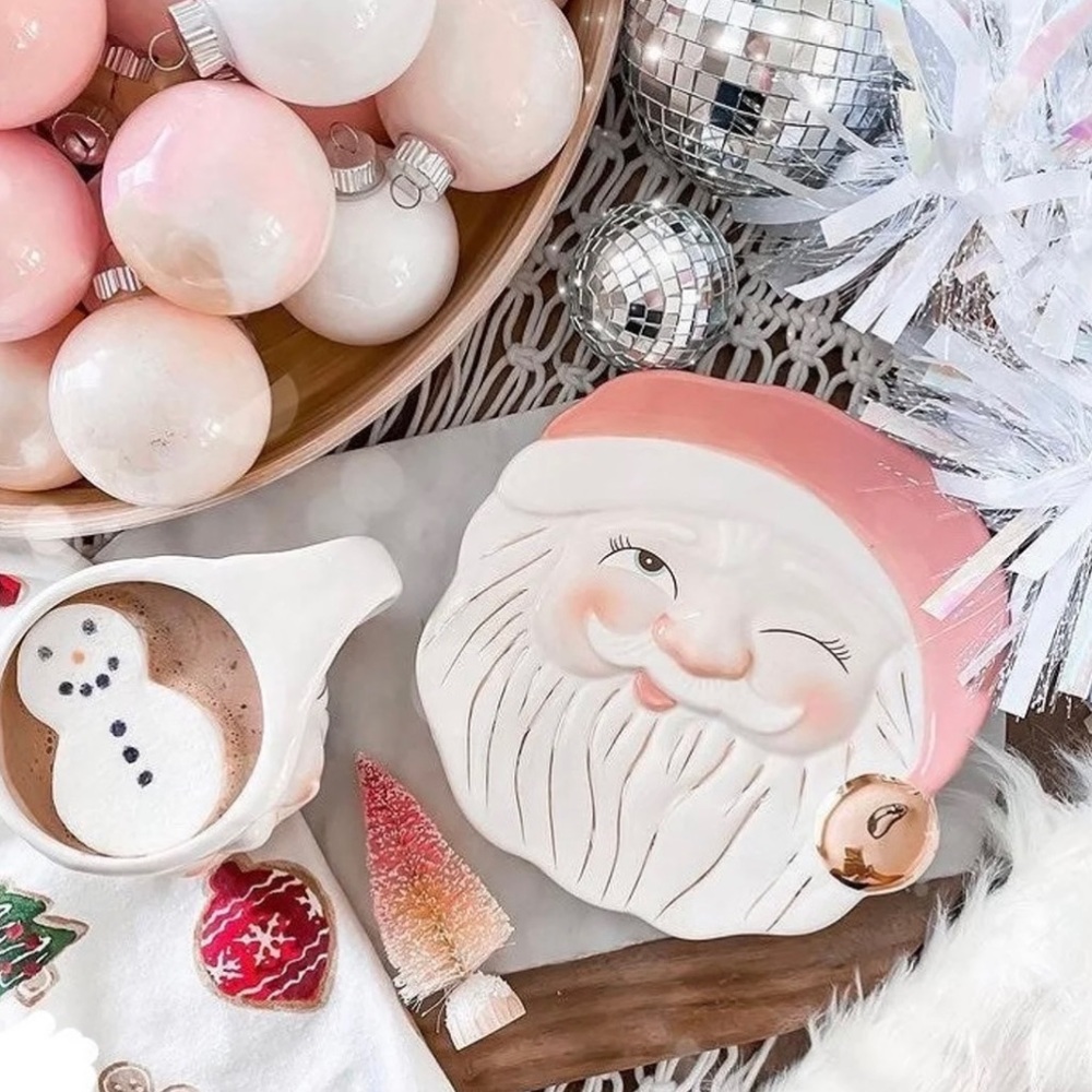 COPY - Anthropologie papa noel plate Pink